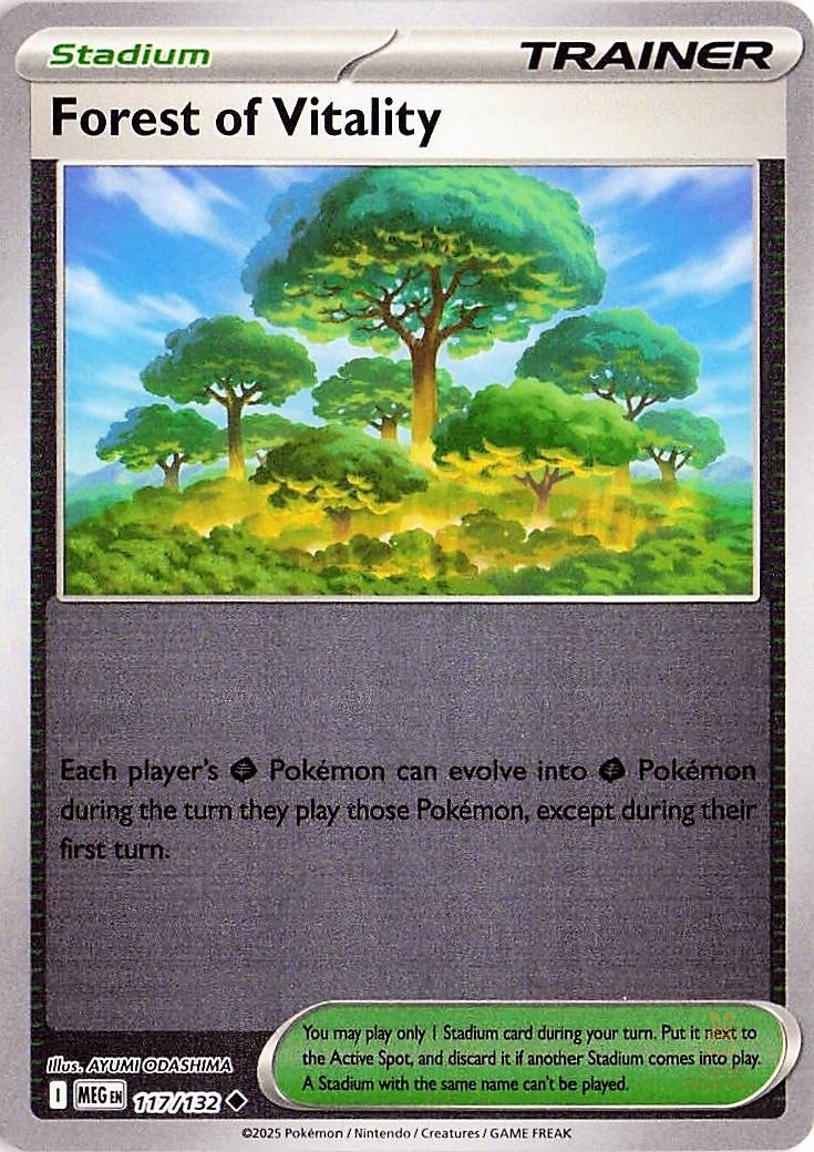 Forest of Vitality 117/132 REVERSE HOLO Mega Evolution NM