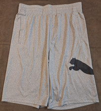 1301 NWT Puma Boys YouthTraining Basketball Athletic shorts Gray Sz L 14/16