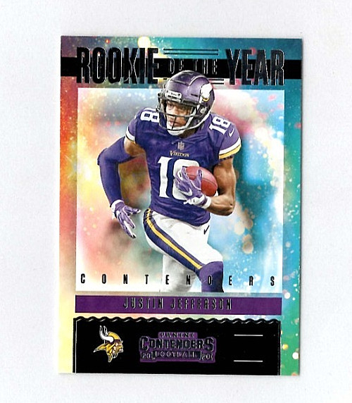2020 Panini Contenders #RY-JUJ - Justin Jefferson -Rookie of the Year Contenders