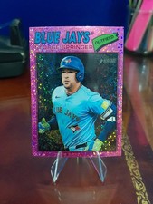 2026 Topps Heritage Chrome #108 Pink Sparkle George Springer Toronto Blue Jays 