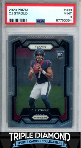 2023 Panini Prizm C.J. Stroud Rookie RC #339 Base Texans PSA 9 Mint F117