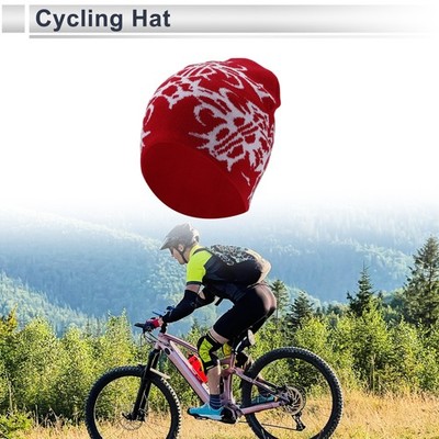 Cycling Hat Warm  Comfortable and Breathable Red Bottom 22x22cm 1 Pcs