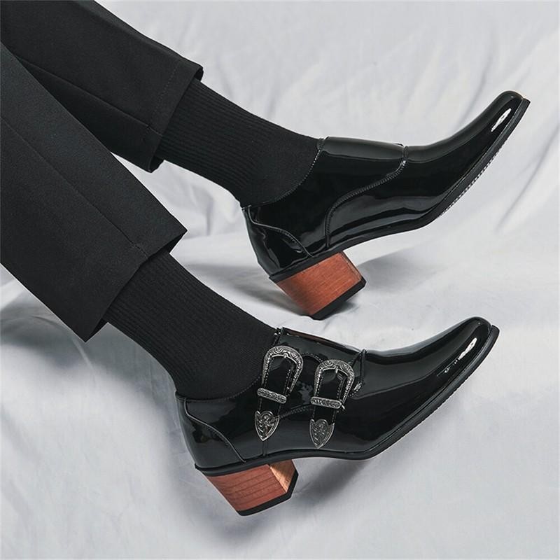 SAOLA Scarpe uomo business Oxford eleganti formali casual a punta tacco alto