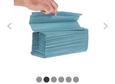 234 Blue Paper Hand Towels V fold tissues InterFold Premium Quality Single Ply