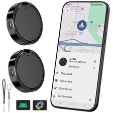 Android Tracker Tags 2er Pack kompatibel mit Google Find Hub App 2er Pack schwarz 