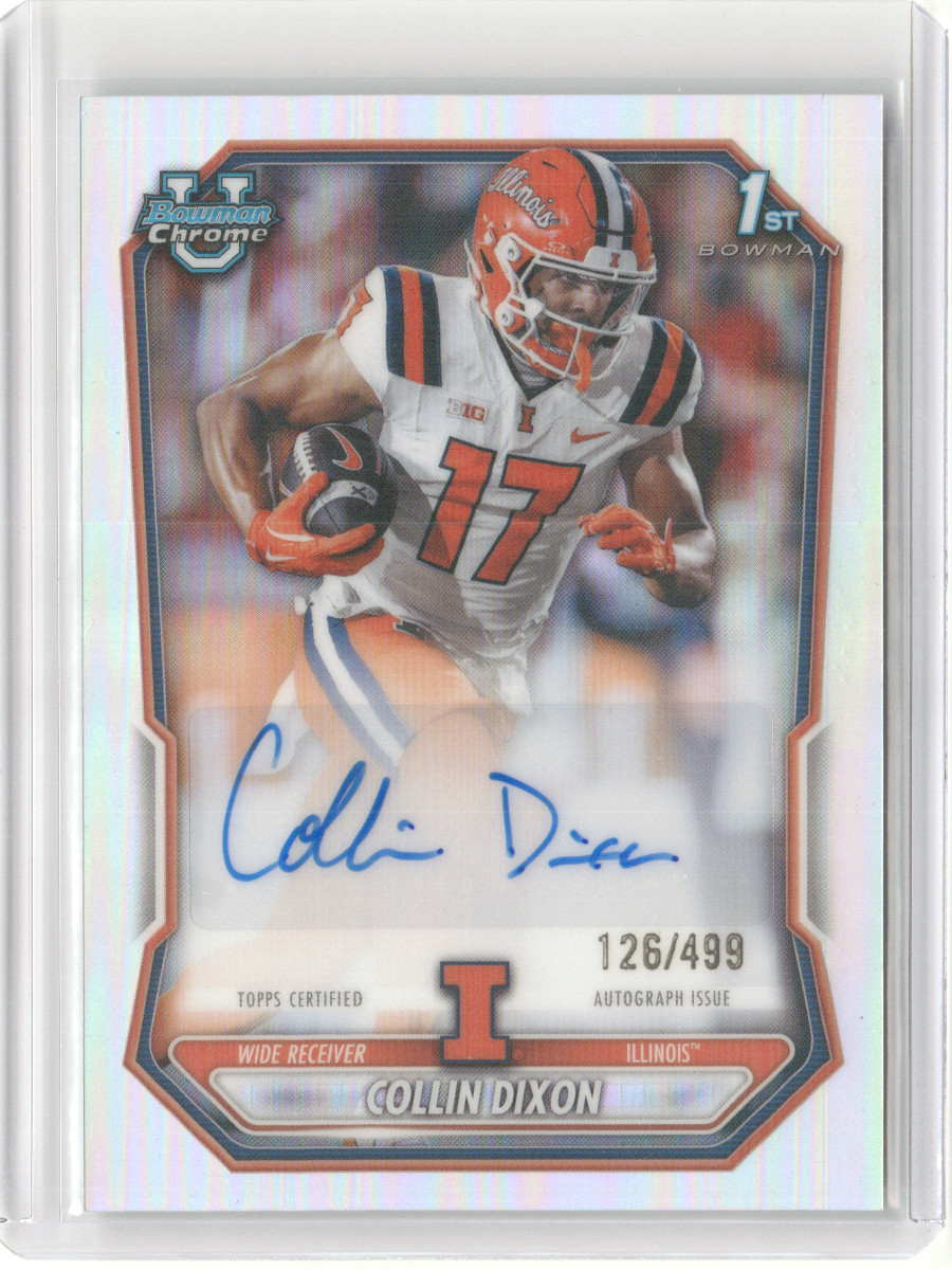COLLIN DIXON 2026 Bowman Chrome AUTO REFRACTOR PROSPECT RC /499 Illinois BCPA-CD