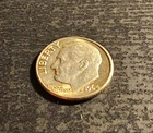 1964 D ROOSEVELT DIME, 90% Silver in circulated condition