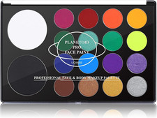 Face Body Paint, Water Activated SFX Makeup Palette - Extra Large White Blac
