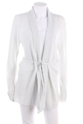 alberto bini Strickjacke Cardigan Glitzer Leinen D 40 off-white