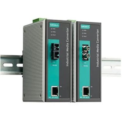 1PC MOXA IMC-101-M-ST-T Industrial Media Converter, Multi Mode, ST, -40 to
