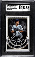 2018 Topps Museum Collection Sonny Gray SGC 8.5 w/10 Auto Framed Silver /15