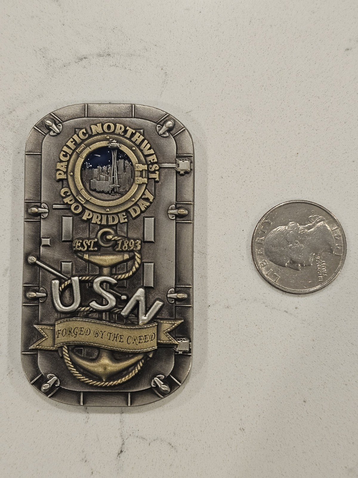 Rare PACNORWEST (PNW) Navy Chief CPO Pride Day Challenge Coin