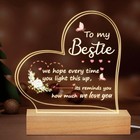 Bestie Gifts for Women, Bestie Birthday Gifts Ideas Acrylic Engraved Night Light