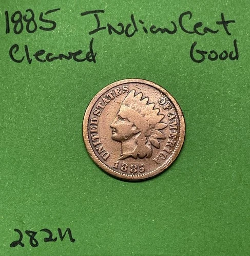 1885 Indian Head Cent / Penny  1c Good Cleaned