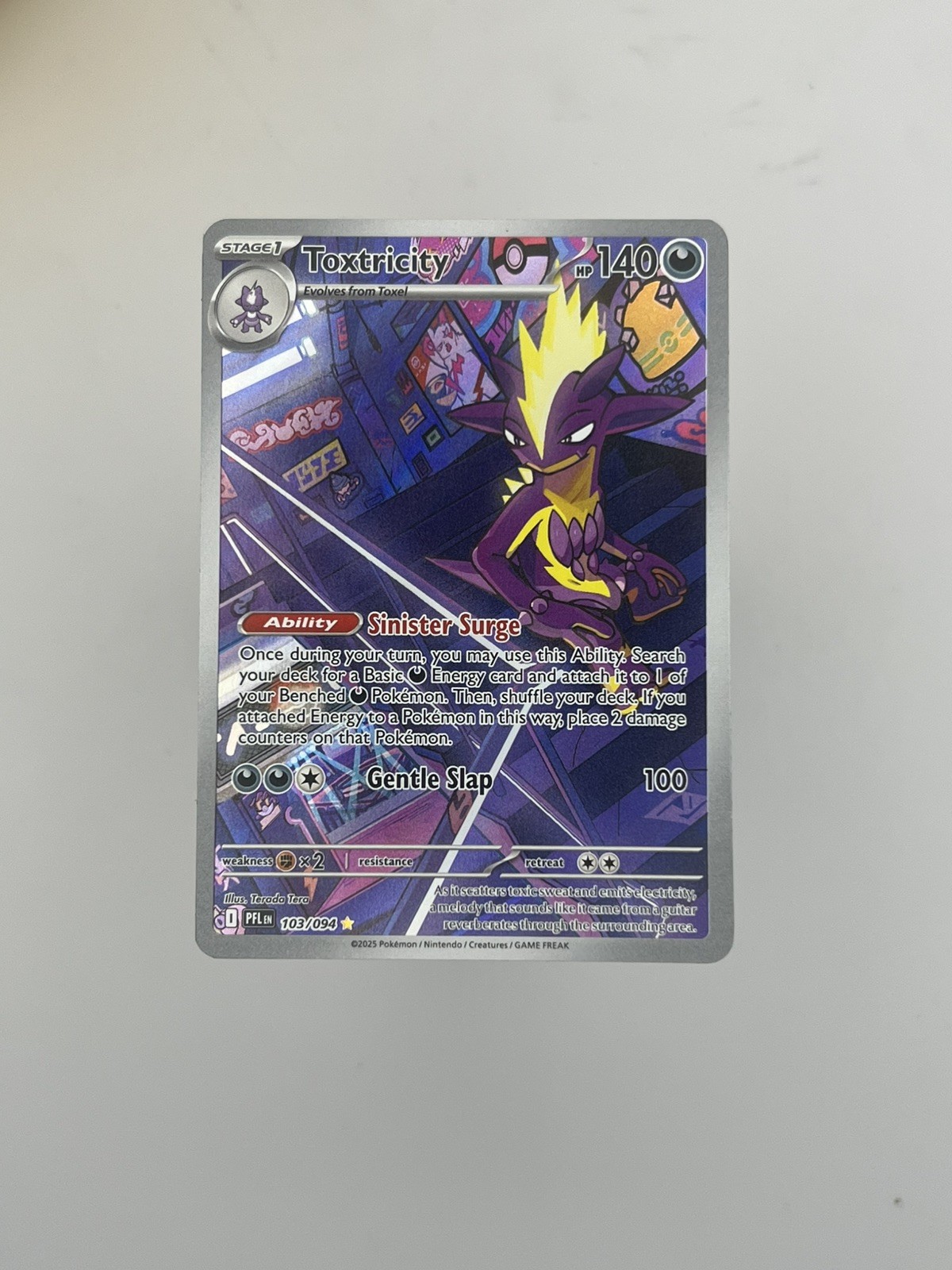 Toxtricity - Illustration Rare ME02: Phantasmal Flames 103/094 LP-NM