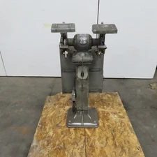 Delta 1/2HP Pedestal Mount 6" Dual Wheel Grinder Buffer 230V 3PH W/Catch Pan