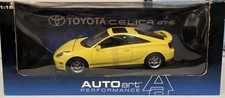 2000 TOYOTA CELICA GT-S DIE CAST MODEL 1/18 YELLOW BY AUTOART NEW OLD BOX