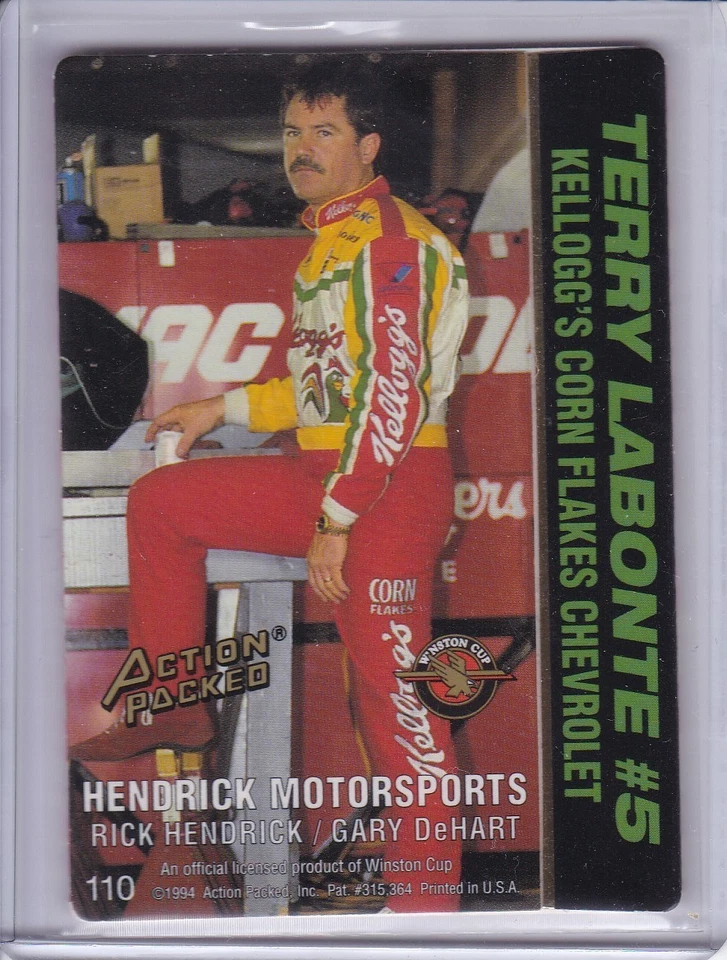 Terry Labonte 1994 Action Packed card 110 Grade NM-MT - Image 2 of 2