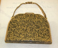 Vintage Stratton Party Case Set Pocket Mirror Stratton Gold Pattern Metal Case