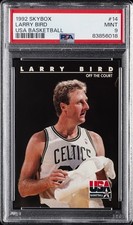 1992 SKYBOX USA BASKETBALL #14 LARRY BIRD PSA 9