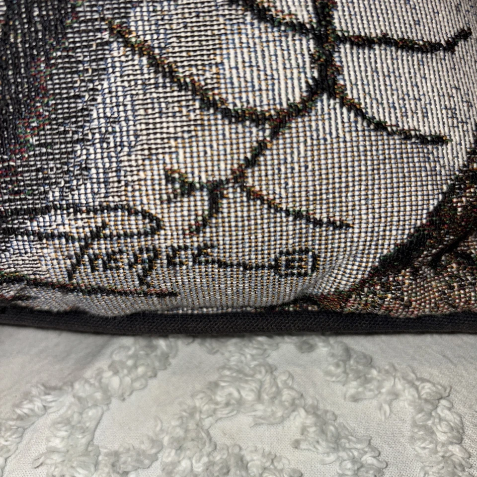 Wolf Tapestry 15” X 15” Throw Pillow - Image 2 of 2