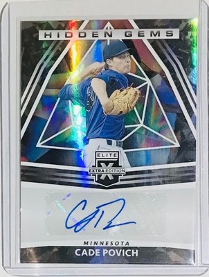 2022 Panini Elite Extra Edition Hidden Gems Cade Povich #HG-CP Auto