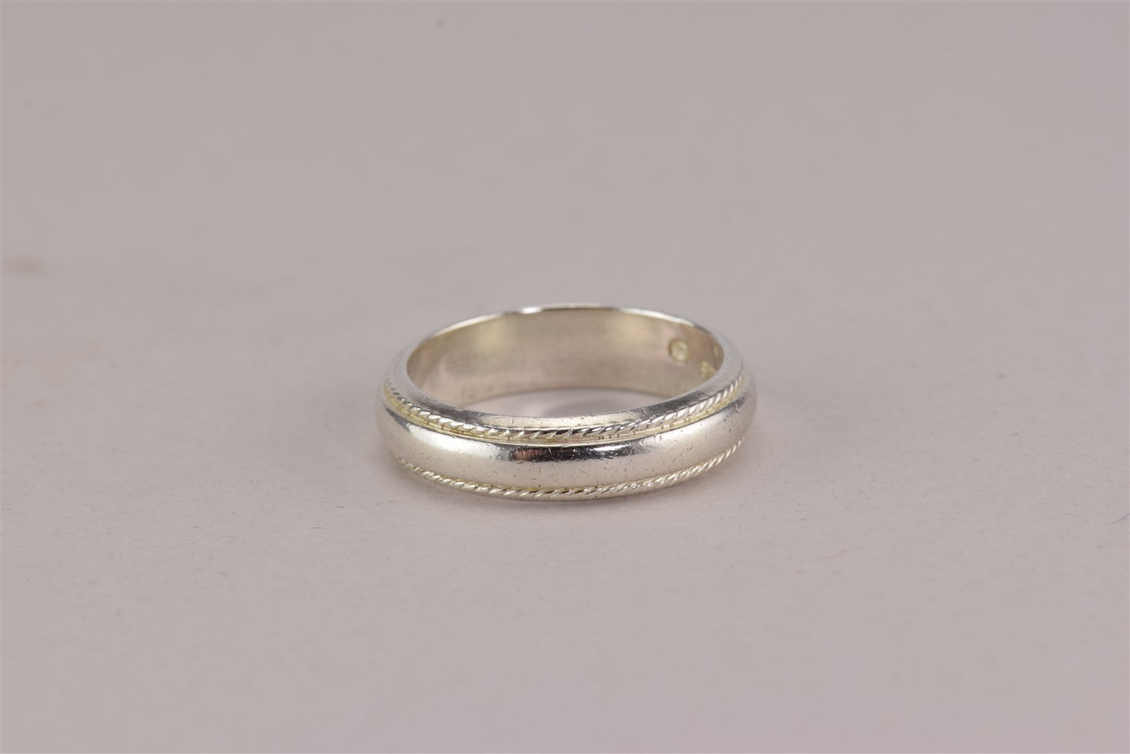 Sterling Silver 5mm Solid Coiled Cable Rimmed Ban… - image 2