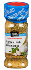 Club House Seasoning Blends Salt Free Garlic Herb 142g