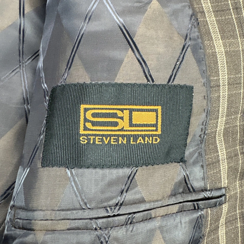 Blazer Steven Land Super 150s Hombre 50L Marrón Cuadros Doble Ventilación Chaqueta Deportiva Foto 3 de 4