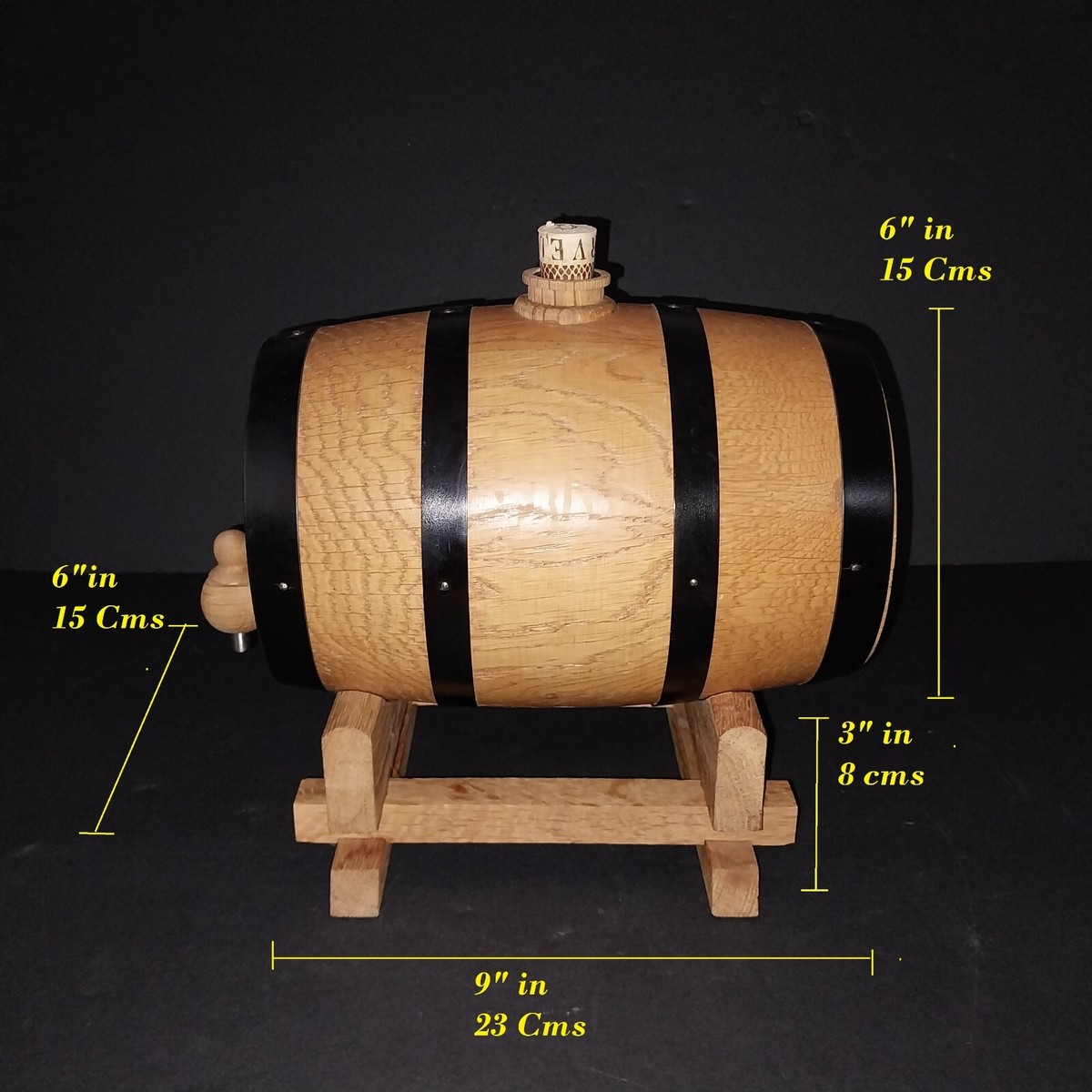 Debowa Polska Polish Vodka Oak Wood Barrel Liquor Dispenser 9