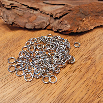100 Biegeringe offen Edelstahl Ø6x1mm Schmuckherstellung DIY  (4)