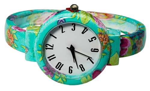 Blekon Collections Analog Quartz Womens 32mm Case Floral Design Cuff Bange Watch - 第 15/60 張圖片