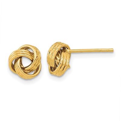 Ohrstecker 14 Karat Gelbgold poliert Liebesknoten