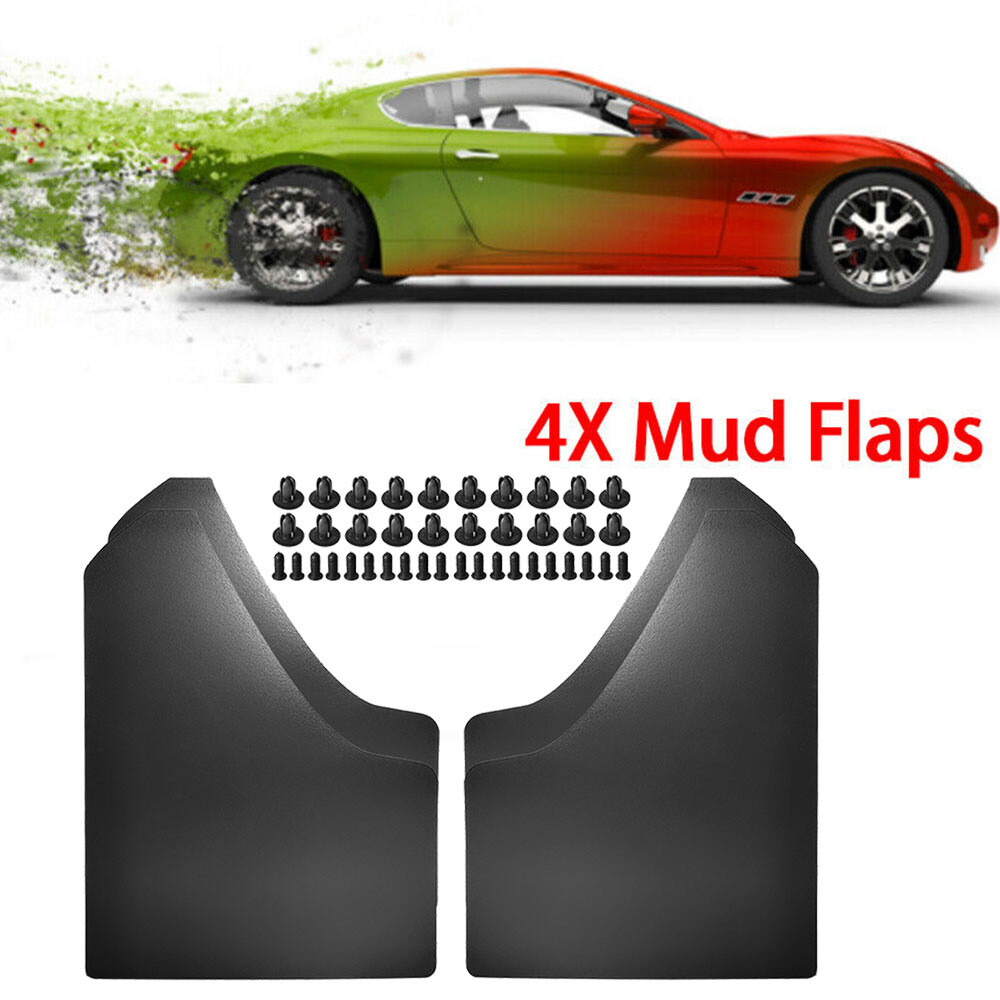 4 Universal Mud Flaps for Cars Vans Pickup Trucks Splash Guards