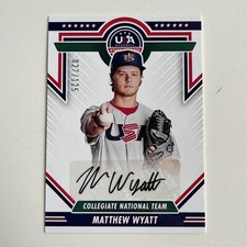 Matthew Wyatt 2022 Panini Stars & Stripes USA Black Auto CNTS-MW,  027/125