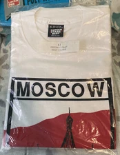Vtg Screen Star Tag Moscow Cccp Tshirt New Sealed Htf Rare White Sz Xl