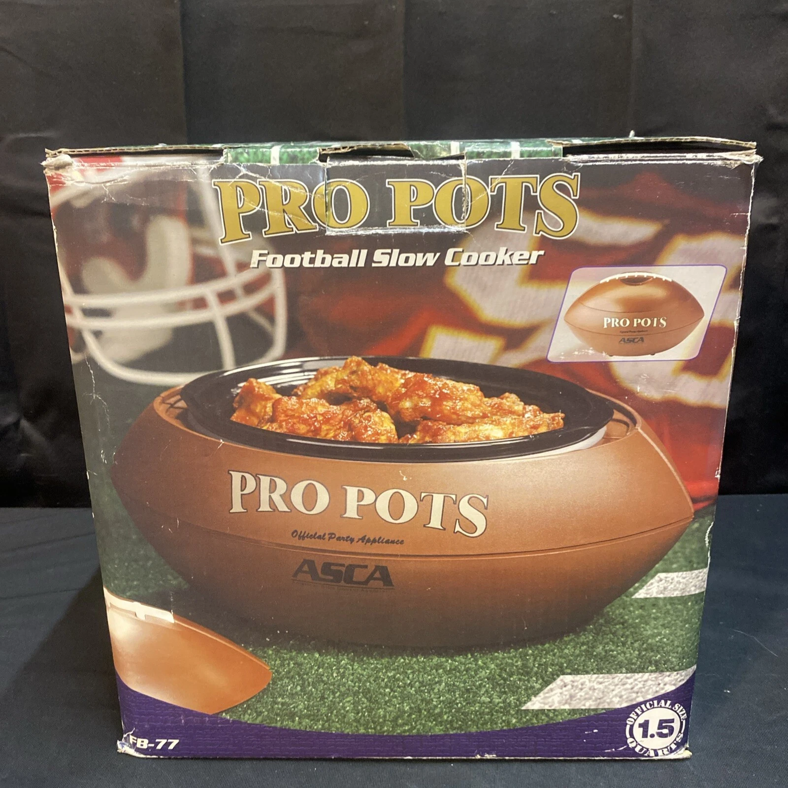 Pro Pots Football Shaped Slow Cooker Crock Pot Slow Cooker "GAME DAY HERO"
Opens in a new window or