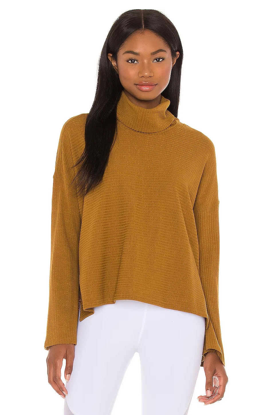 free-people-movement cant handle this high atlas ribbed bell sleeve turtleneck shirt