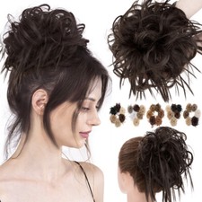 100 Real Thick Messy Bun Hair Piece Scrunchie Updo Wrap Hair Extensions as Human