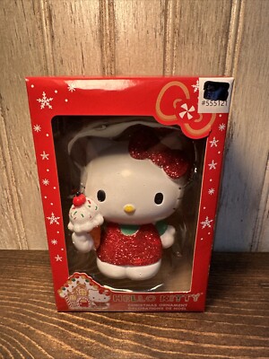 HELLO KITTY by Sanrio~Kurt S. Adler~2024 Christmas Ornament Dress/Bow/Ice Cream