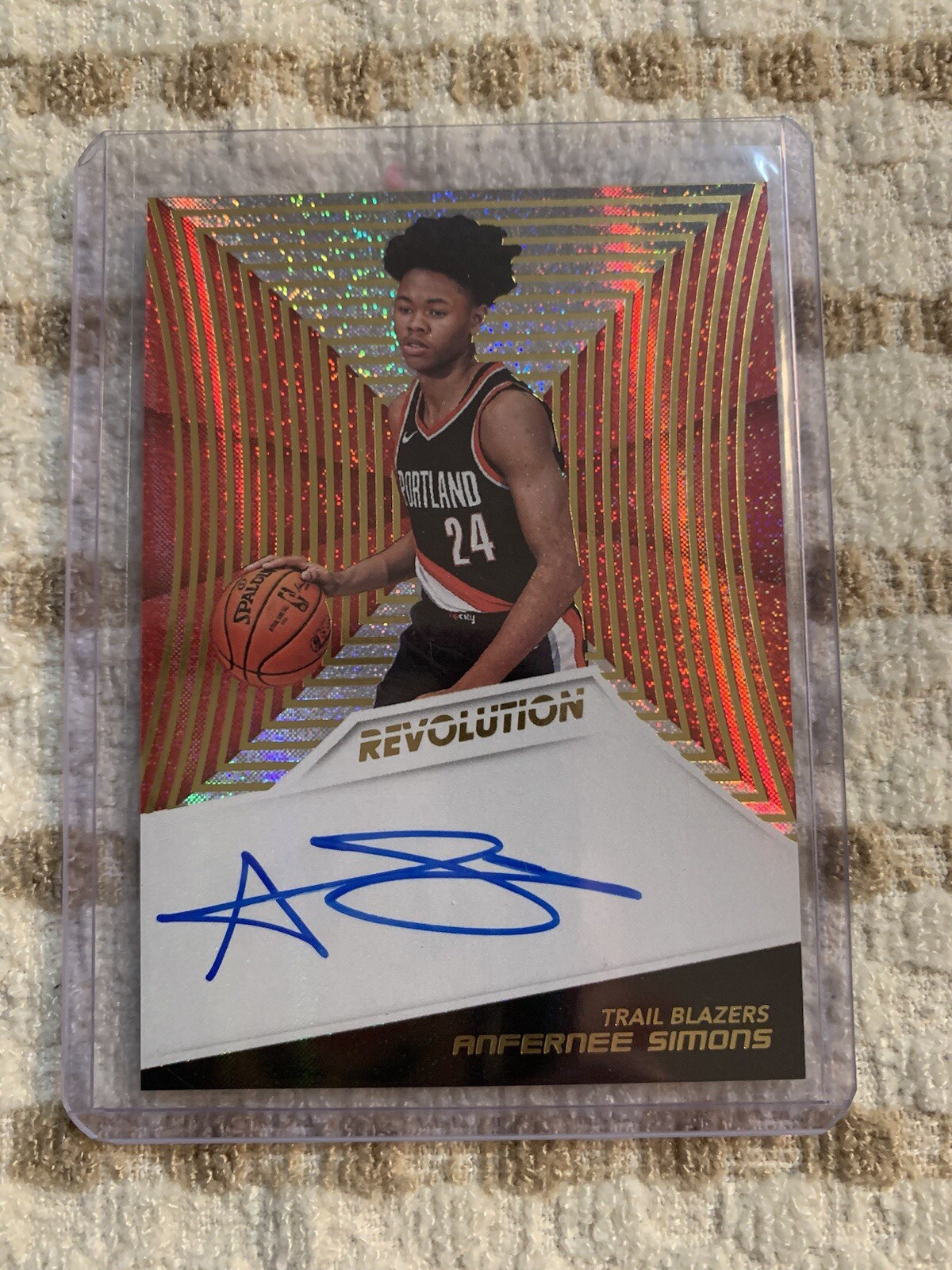 2018-2019 Panini Revolution #RA-ASM Anfernee Simons Base Auto