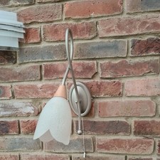 Silver Wall Light Vintage Unusual Quirky  wood Metal Single  1 Light