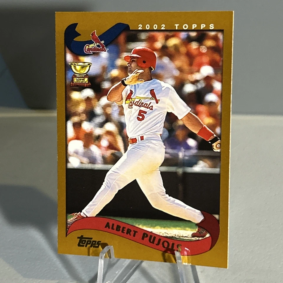 Tarjeta de novato Topps Albert Pujols 2002 copa de oro tarjeta de error como nueva #160 Cardinals  Foto 4 de 4