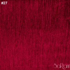 Tissu Velours Rayé au Mètre Rouge Violet H.300cm Tamponnement Tapisserie