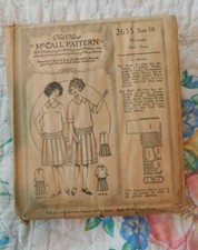 ANTIQUE ORIGINAL UNCUT 1921 THE "NEW" McCALL PATTERN 2655 SIZE 10 GIRL DRESS