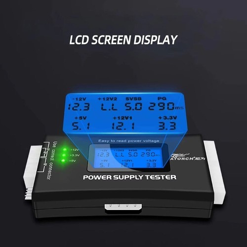 Plastic Shell Power Supply Tester LCD Display Computer Host Power Tester - Photo 12/12