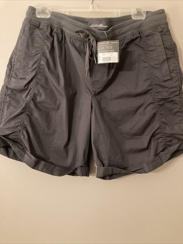 Eddie Bauer 7" Kick Back Gray Women's Shorts Original $60 Size 16.