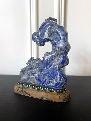 HAKUHODO Lapis Lazuli Set H6483 7本セット Chinese Carved Lapis Lazuli Scholar Stone | eBay