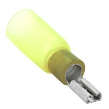 25 Heat Shrink Crimp Quick Disconnect Terminal Female Yellow 12-10 AWG GA 0.110"