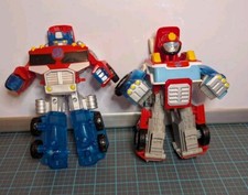 Set Of 2 Unmarked Transformers Toys Robots to Trucks 5.5"-6.5 Tall